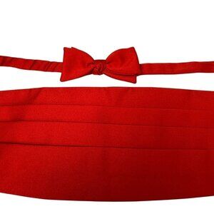 BARNEYS New York Red Bow Tie and Cummerbund Set Mens Formal Wear